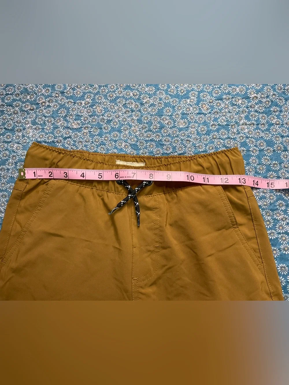 Weatherproof Tan Drawstring Jogger Pants
